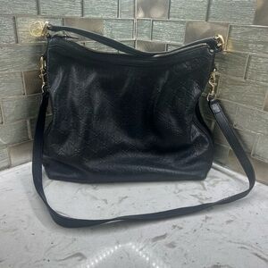 Gucci Black Embossed Leather Shoulder/Crossbody Bag